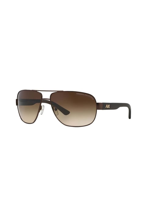 Armani Exchange Men Gradient Brown Lens Pilot Sunglasses - 0AX2012S60581362-picture-42