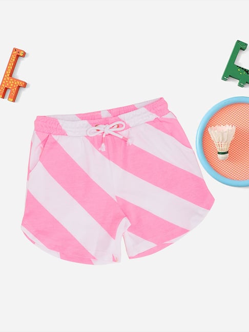 Pantaloons Junior Girls Pink Shorts-picture-30