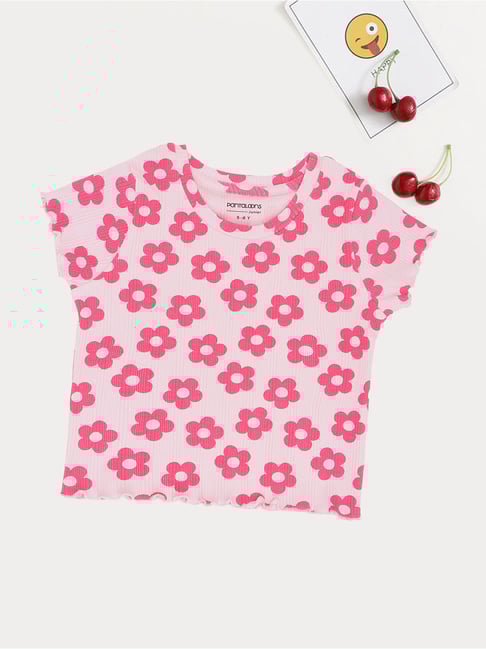 Pantaloons Junior Girls Pink T-Shirt-picture-37