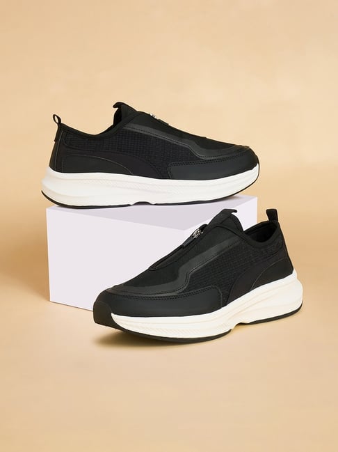 Ajile by Pantaloons Men's Black Slip-On Sneakers