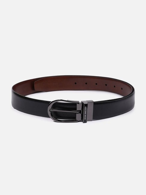 Van Heusen Black & Brown Textured Leather Casual Belt-picture-30