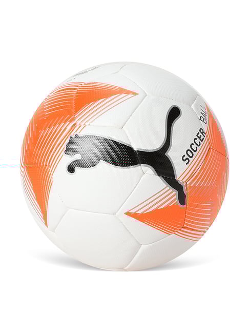 Puma White & Burnt Orange Future 3 Seamless Touch Football - Small