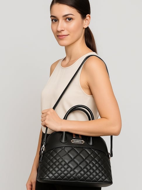 Esbeda Black Duchess Quilted Medium Satchel-picture-12
