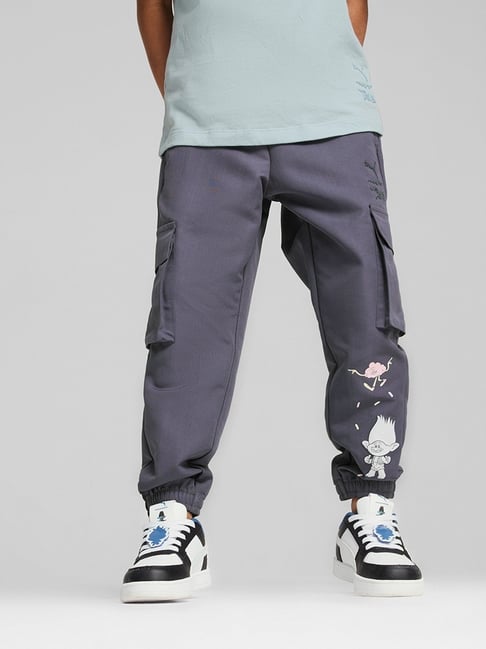 Puma Boys Grey Printed Cargo Pants-picture-27
