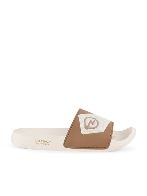 Campus Men's Beige & Off White Slides