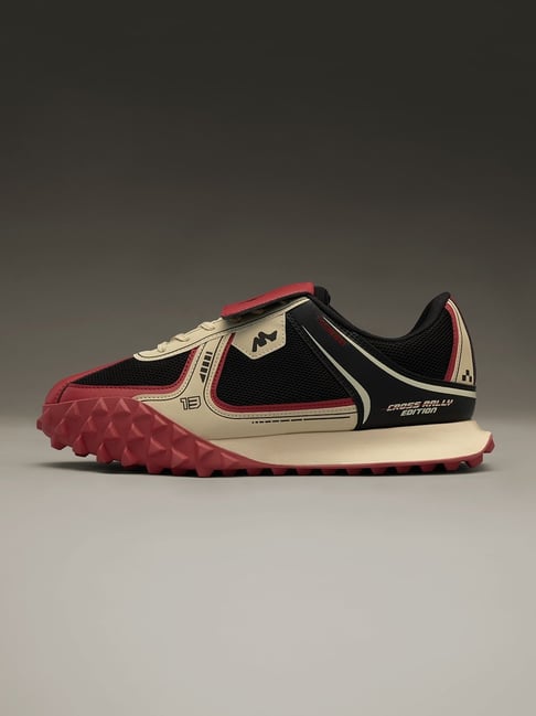 The Souled Store Men's Velocity Black Casual Sneakers