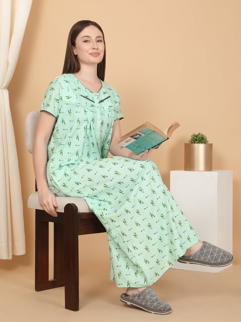 printed night dress for ladies Buy Relaxed Fit Pink Pleated Night dress For Women Online 9shines label