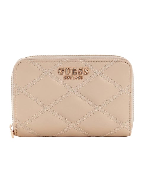 Guess Light Beige Tamsin Quilted Zip Around Wallet-picture-11