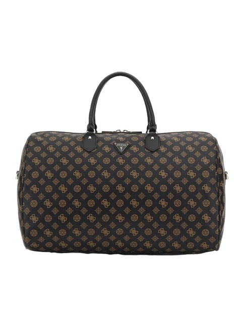 Guess Brown Wilder Logo Weekender Duffle Bag