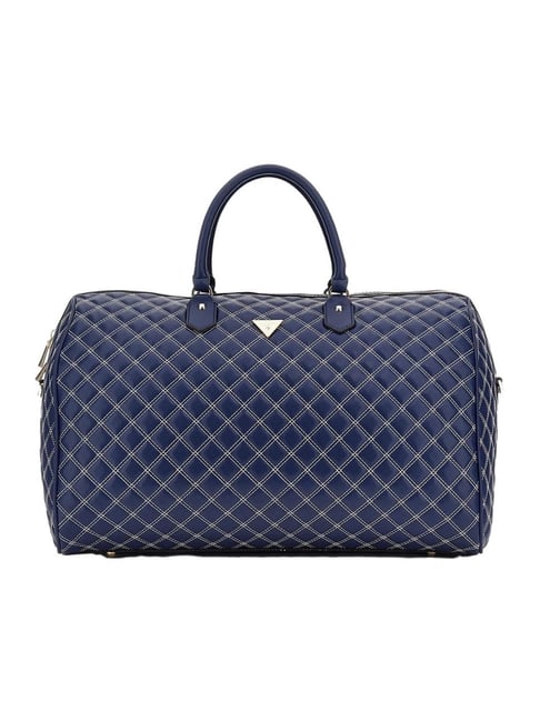 GUESS Borsa A Tracolla Convertibile Cruise Vibe: Design Trapuntato In Blu Scuro E Bianco - Borsa A Spalla Elegante Con Scomparti E Tasca Con Cerniera