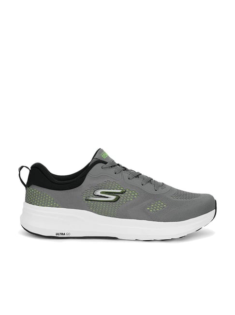 Skechers Mens GO RUN PURE Grey Lime Running Shoes-picture-26