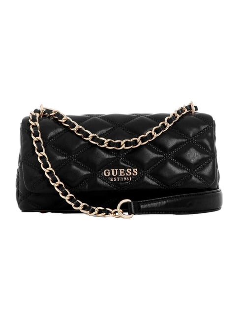 Guess Black Tamsin Quilted Cross Body Bag