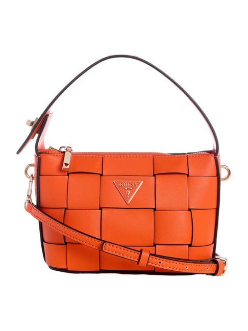 Guess Orange Maylee Woven Shoulder Bag-picture-45