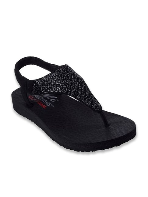 Skechers Womens MEDITATION Black Casual Sandals-picture-14
