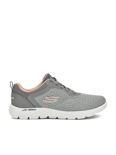 Skechers Womens SUMMITS Grey Coral Casual Lace Up Shoe-picture-41