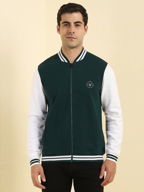 Allen Solly Green Cotton Regular Fit Sweatshirt-picture-19