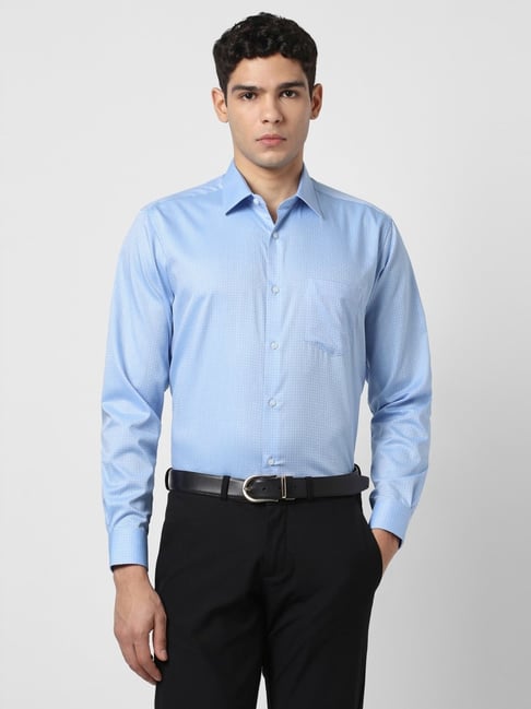 Van Heusen Blue Cotton Regular Fit Shirt-picture-22