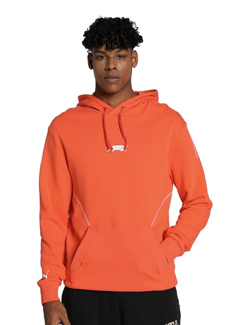 Puma Formula Red Cotton Regular Fit Printed Hoodie