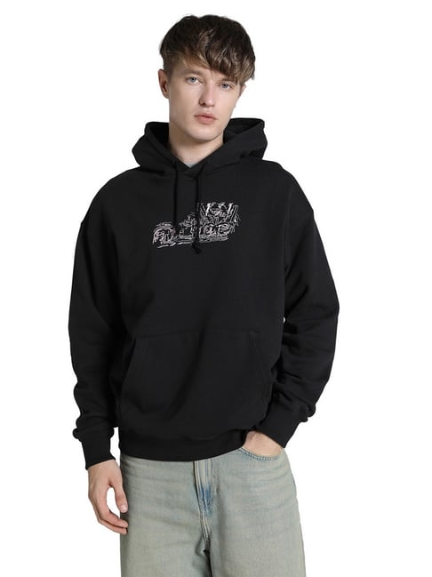 Puma House Of Graphics Black Cotton Relaxed Fit Printed Hoodie-picture-27