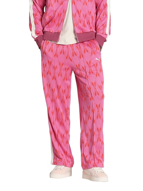 Puma T7 Pink Relaxed Fit Printed Track Pants-image-23