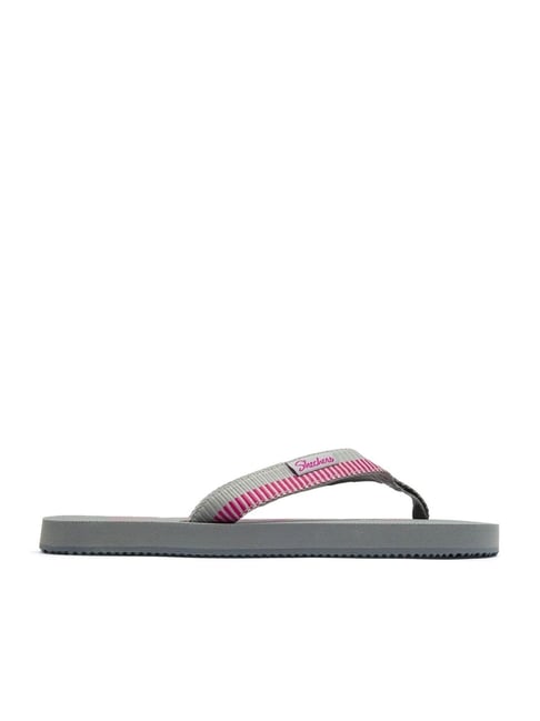 Buy Skechers Women's COURTWALD INDIA Grey Flip Flops for Women at