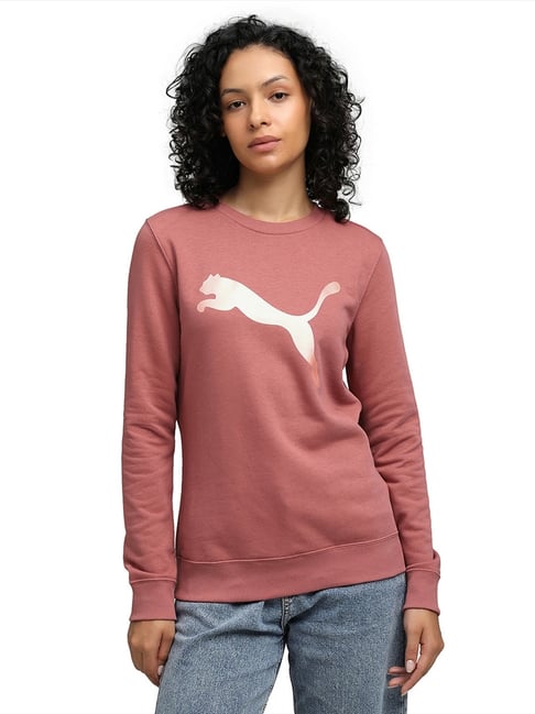 Puma Red Cotton Printed Sweatshirt-picture-30