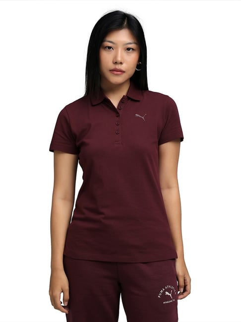 Puma Red Cotton Solid Polo T-Shirt-picture-23