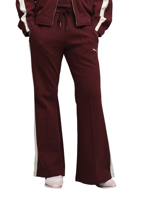 Puma Red Cotton Solid Track Pants-picture-15