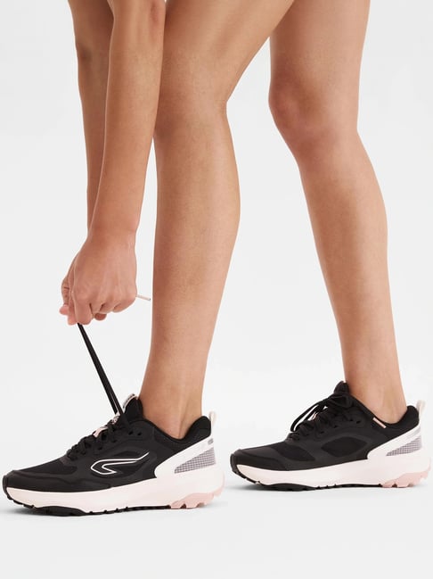 KALENJI By Decathlon Women's Black & Pink Kiprun Jf190 Grip Running Shoes