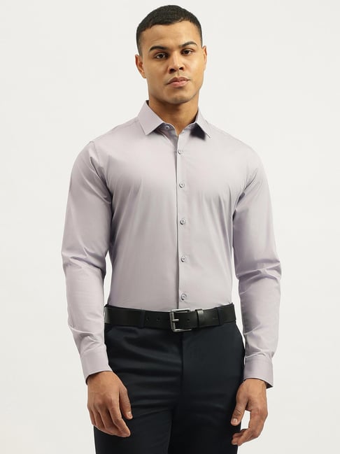 United Colors of Benetton Grey Slim Fit Shirt-picture-25