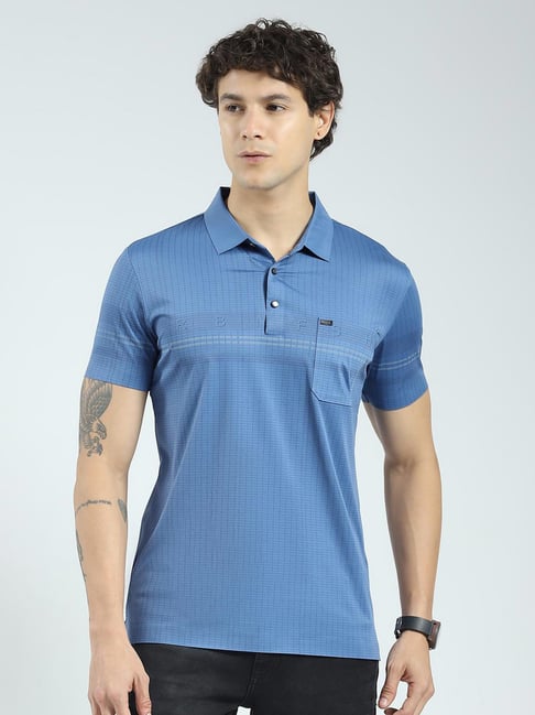 Monte Carlo Blue Slim Fit Printed T-Shirt-picture-31