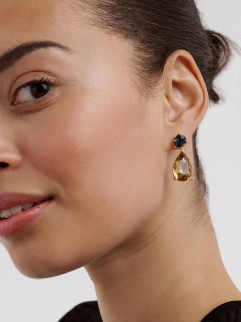 Ted Baker Golden Crystal Teardrop Teaire Drop Earring