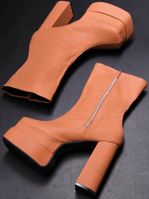 TRYME Women's Tan Booties-picture-15