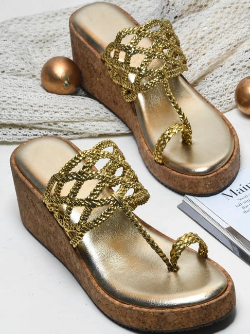 TRYME Women's Gold Toe Ring Sandals-picture-28