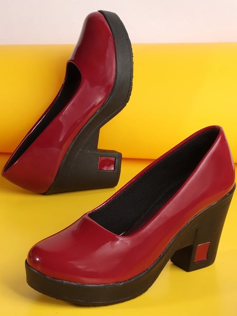 TRYME Women's Red Ballerinas-picture-14