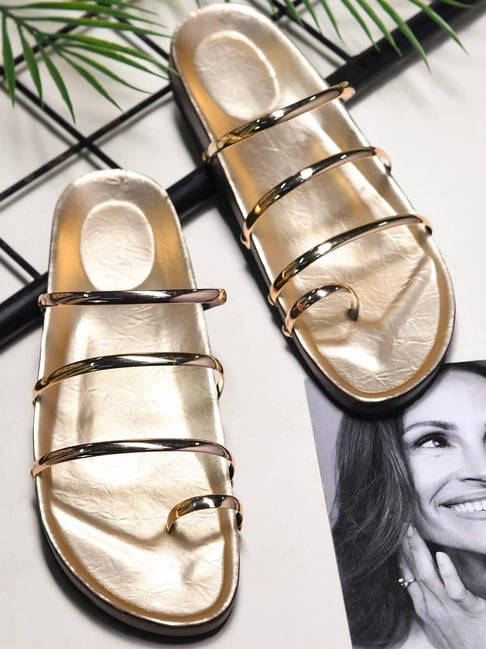 TRYME Women's Gold Toe Ring Sandals-picture-30