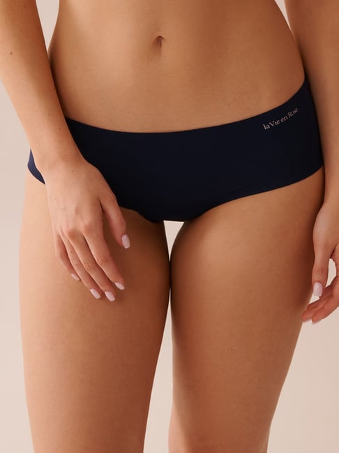 La Vie En Rose Navy Blue Microfiber Invisible Hiphugger Panty-picture-21