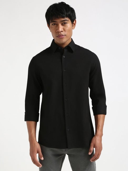 Calvin Klein Jeans Black Cotton Slim Fit Shirt-picture-33