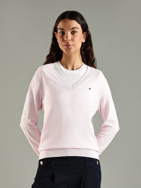 Tommy Hilfiger Pink Regular Fit Sweater-picture-43