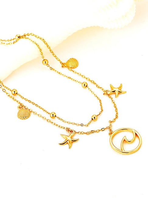 GIVA 925 Sterling Silver Golden Necklace for Women-picture-14