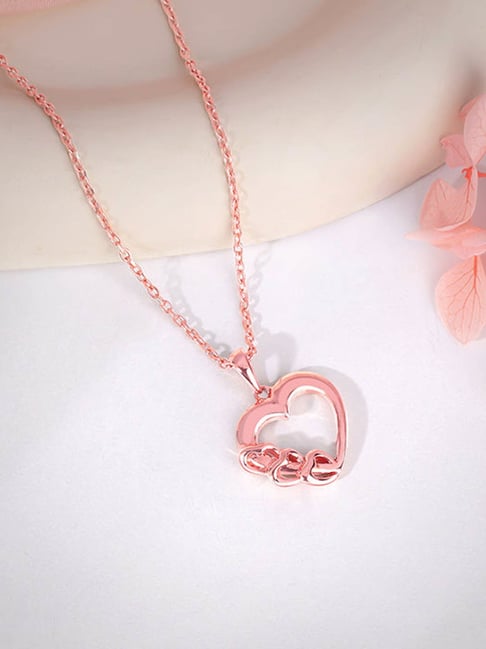 GIVA 925 Sterling Silver Rose Gold Pendant for Women-picture-21