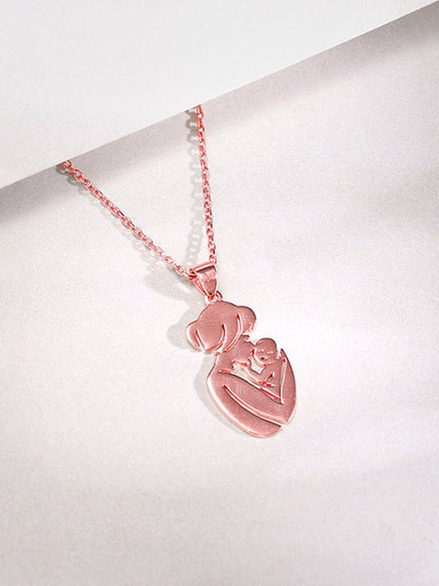 GIVA 925 Sterling Silver Rose Gold Pendant for Women-picture-24