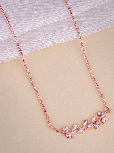 GIVA 925 Sterling Silver Rose Gold Necklace for Women