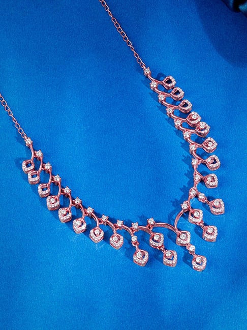 Buy GIVA 925 Sterling Silver Rose Gold Necklace for Women Online