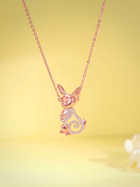 GIVA 925 Sterling Silver Rose Gold Pendant for Women-picture-42