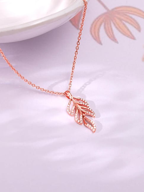 GIVA 925 Sterling Silver Rose Gold Pendant for Women-picture-18