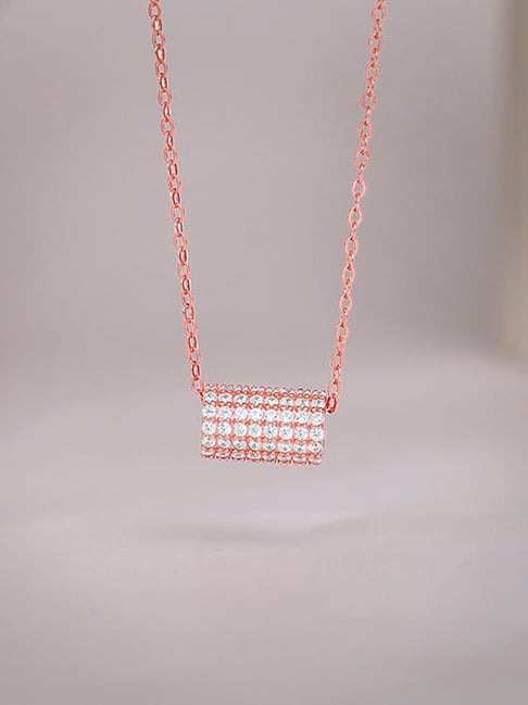 GIVA 925 Sterling Silver Rose Gold Pendant for Women-picture-29