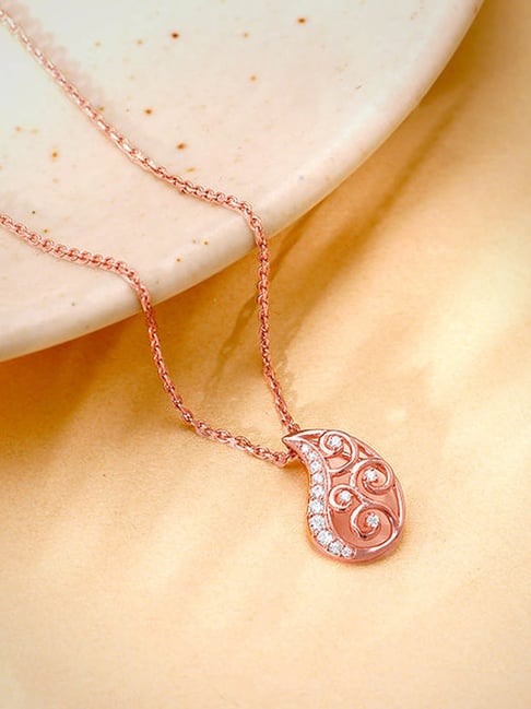 GIVA 925 Sterling Silver Rose Gold Pendant for Women-picture-31