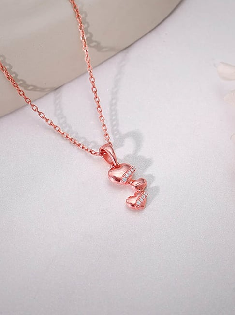 GIVA 925 Sterling Silver Rose Gold Pendant for Women-picture-30