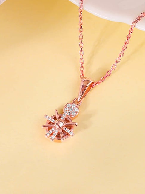 GIVA 925 Sterling Silver Rose Gold Pendant for Women-picture-46